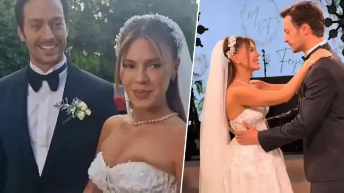 Feyyaz Şerifoğlu ve Merve Dinçkol Evlendi Duygusal Anlar Düğüne Damga Vurdu