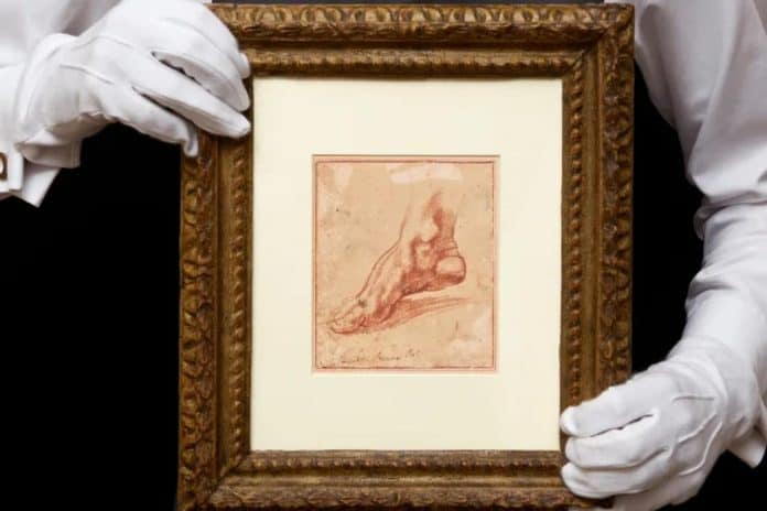 Michelangelo'nun Ayak Eskizi Müzayedede Rekor Kırdı 27.2 Milyon Dolar
