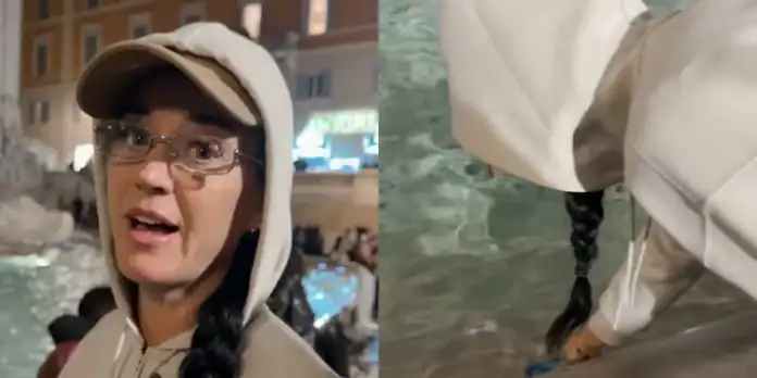 Katy Perry'den Trevi Çeşmesi'nde İlginç Dilek Suya Kredi Kartını Fırlattı
