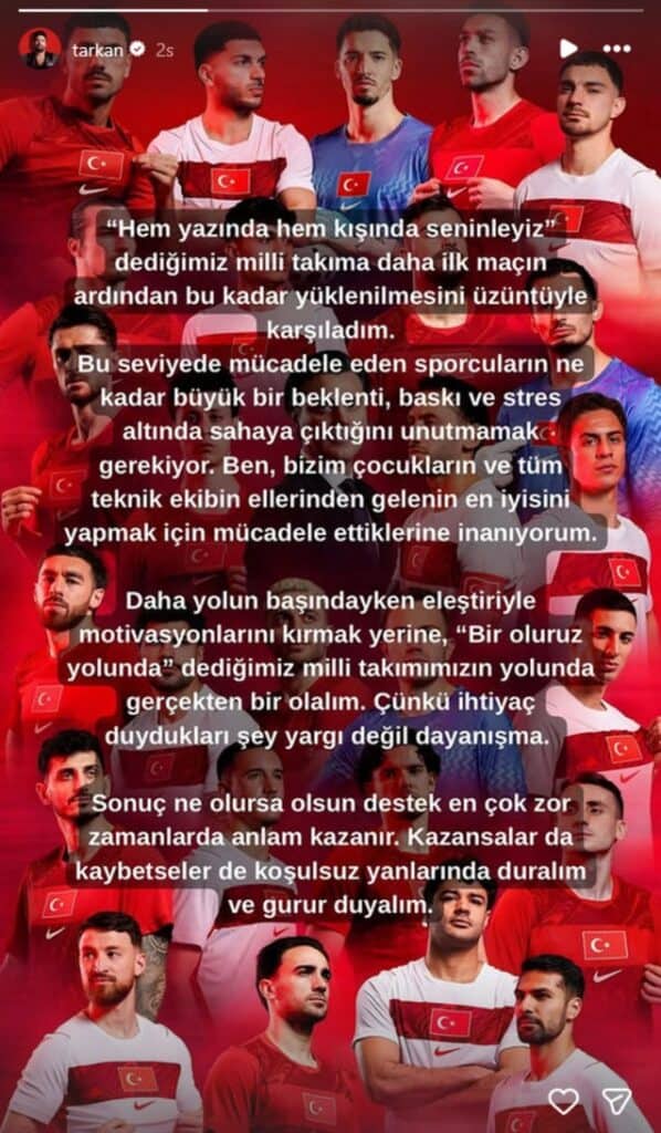 Tarkan'dan Avustralya Yenilgisi Sonrası Milli Takım'a Destek
