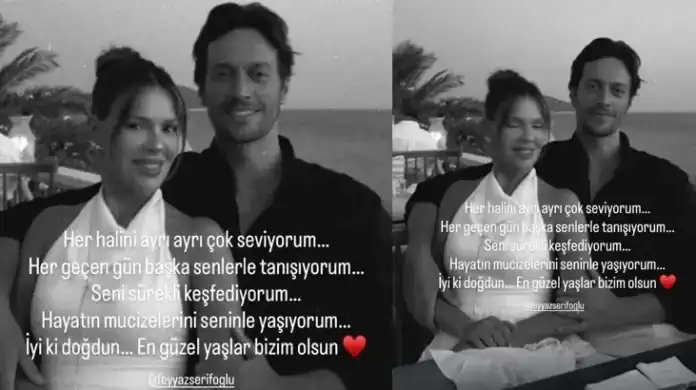 Merve Dinçkol'dan Eşi Feyyaz Şerifoğlu'na Yaş Günü Mesajı