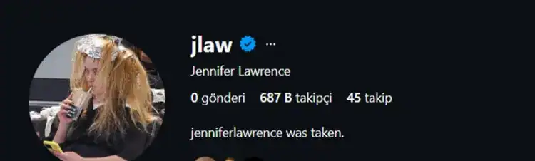 Jennifer Lawrence Instagram Hesabı Açtı