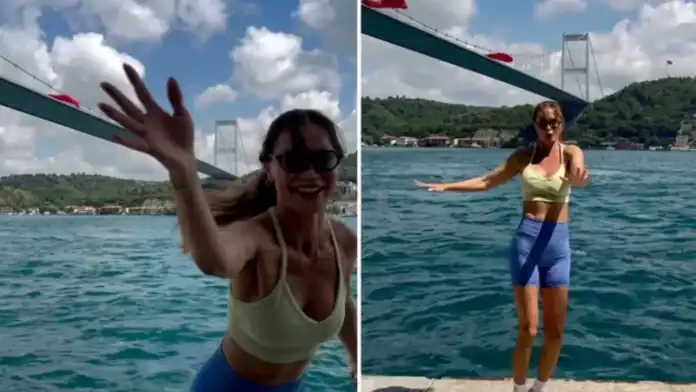 Ebru Şallı İstanbul Boğazı Manzarasında Tai Chi Yaptı